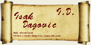 Isak Dagović vizit kartica